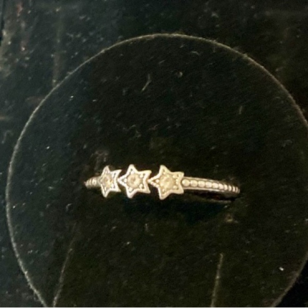 Pandora Silver Triple Star Ring